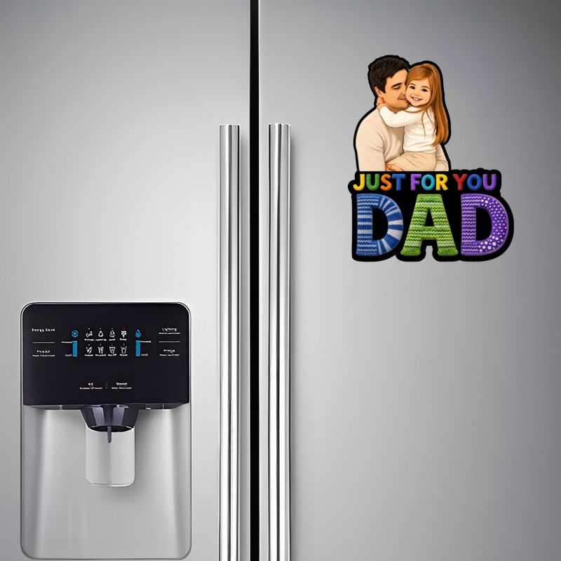 Personalized Photo Fridge Magnet for Dad  Daughter & Father Gift Gift for Papa & Grandpaa Photo Fridge Magnet for Refrigerator & Almirah Decor
